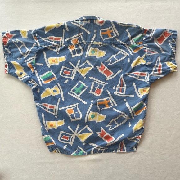Vintage 90s Patterned Boscali Button Down Shirt - Petite - Picture 12 of 13